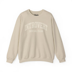 Introvert Social Club Crewneck Sweatshirt - Cozy Gift for Introverts