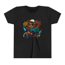 Load image into Gallery viewer, Kids Tee - Cute Back to School Bear Riding a Bike