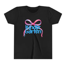 Load image into Gallery viewer, Kindergarten Tee - First Day of School Bow Design - Kids Softstyle Tee