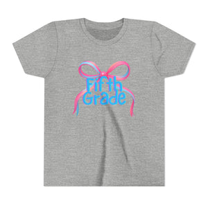 Fifth Grade Tee - First Day of School Bow Design - Kids Softstyle Tee