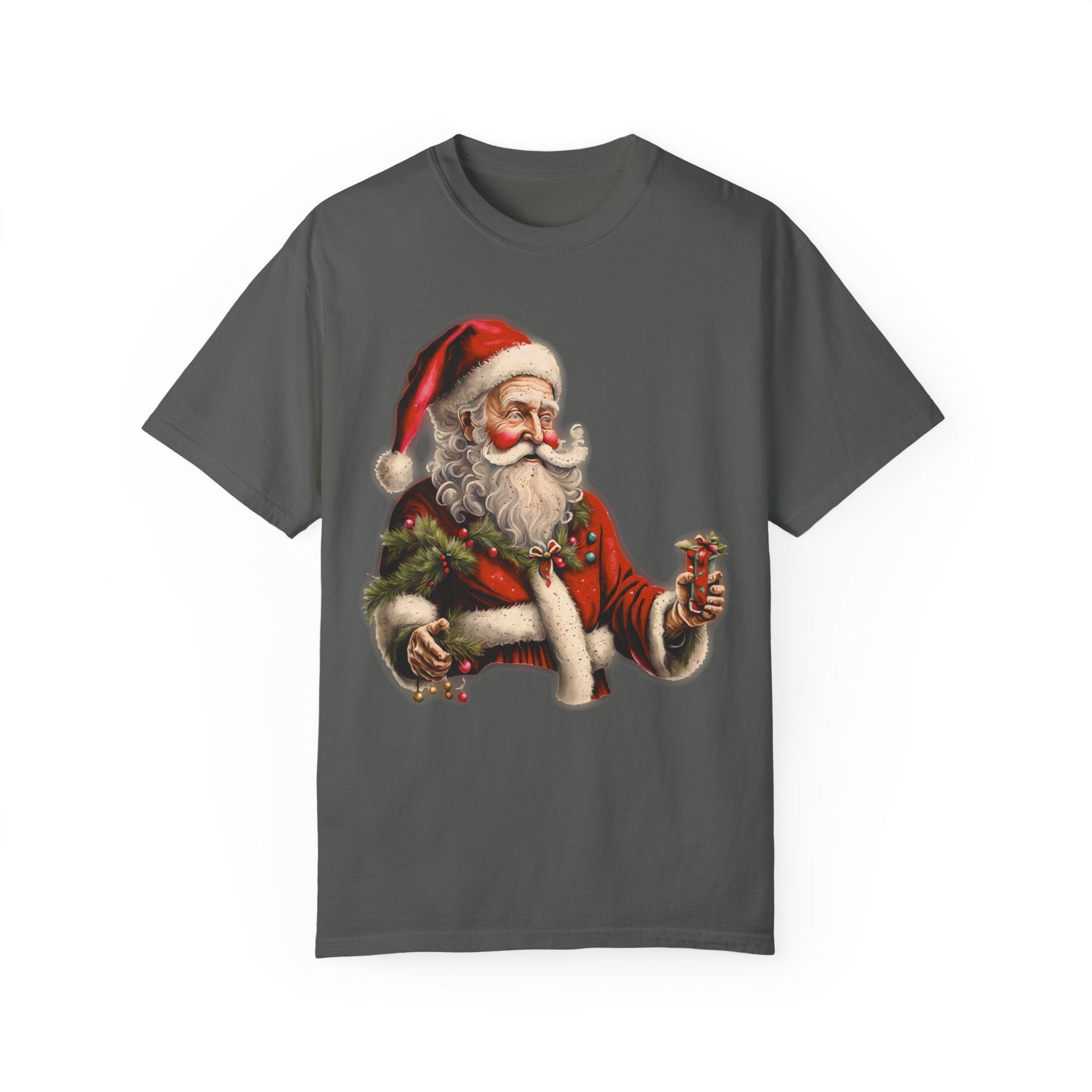 Vintage Santa: Unisex Garment-Dyed T-shirt