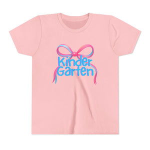 Kindergarten Tee - First Day of School Bow Design - Kids Softstyle Tee