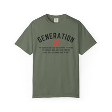 Load image into Gallery viewer, Generation X Unisex Garment-Dyed T-shirt, Vintage Style Tee, Comfy Everyday Wear, Gift for Gen Xers, Trendy Casual Apparel