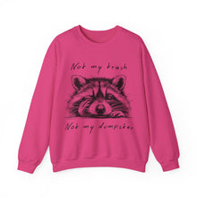 Load image into Gallery viewer, &quot;Not My Trash, Not My Dumpster&quot; Raccoon Sweatshirt