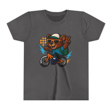 Load image into Gallery viewer, Kids Tee - Cute Back to School Bear Riding a Bike