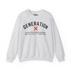 Gen X Crewneck Sweatshirt - MTV Generation Quote