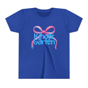 Kindergarten Tee - First Day of School Bow Design - Kids Softstyle Tee
