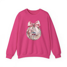 Load image into Gallery viewer, Crewneck Sweatshirt with Croquet Bow on Disco Ball Design