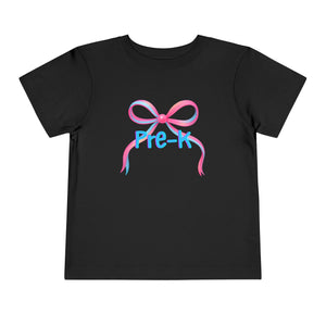 Pre-K Tee - First Day of School Bow Design - Kids Softstyle Tee