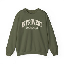Load image into Gallery viewer, Introvert Social Club Crewneck Sweatshirt - Cozy Gift for Introverts