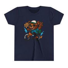 Load image into Gallery viewer, Kids Tee - Cute Back to School Bear Riding a Bike