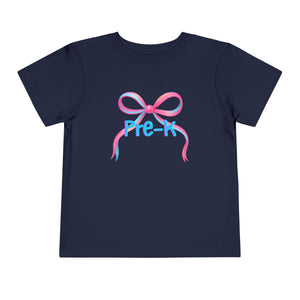 Pre-K Tee - First Day of School Bow Design - Kids Softstyle Tee