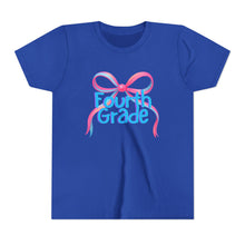 Load image into Gallery viewer, Fourth Grade Tee - First Day of School Bow Design - Kids Softstyle Tee