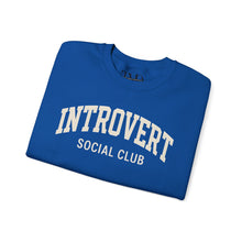 Load image into Gallery viewer, Introvert Social Club Crewneck Sweatshirt - Cozy Gift for Introverts