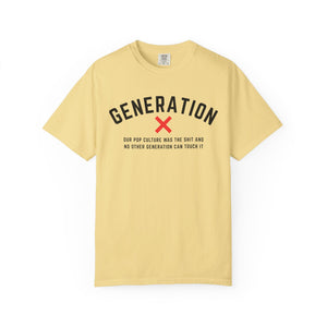Generation X Pop Culture Unisex T-shirt, Vintage Style Gift, 80s Nostalgia Apparel, Casual Everyday Wear, Cool Graphic Tee, Gene