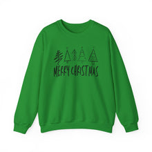 Load image into Gallery viewer, Simply Festive: Hand-Drawn Trees Crewneck Sweatshirt