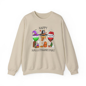 Happy Hallothanksmas: Festive Wine Trio Crewneck