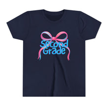 Load image into Gallery viewer, Second Grade Tee - First Day of School Bow Design - Kids Softstyle Tee