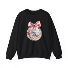 Load image into Gallery viewer, Crewneck Sweatshirt with Croquet Bow on Disco Ball Design