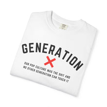 Load image into Gallery viewer, Generation X Pop Culture Unisex T-shirt, Vintage Style Gift, 80s Nostalgia Apparel, Casual Everyday Wear, Cool Graphic Tee, Gene