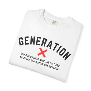 Generation X Pop Culture Unisex T-shirt, Vintage Style Gift, 80s Nostalgia Apparel, Casual Everyday Wear, Cool Graphic Tee, Gene