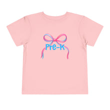 Load image into Gallery viewer, Pre-K Tee - First Day of School Bow Design - Kids Softstyle Tee