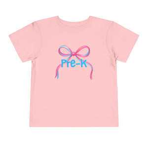 Pre-K Tee - First Day of School Bow Design - Kids Softstyle Tee