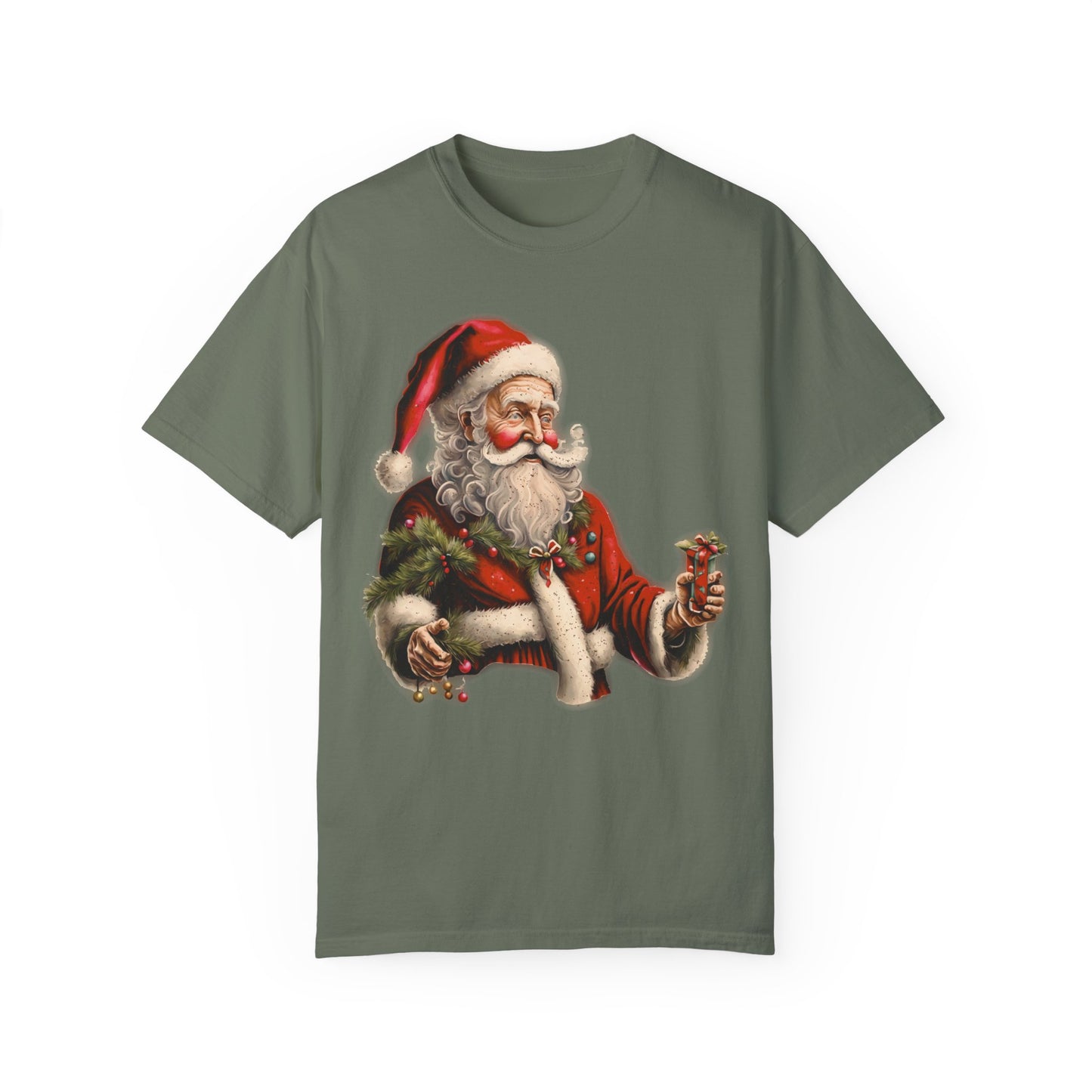 Vintage Santa: Unisex Garment-Dyed T-shirt