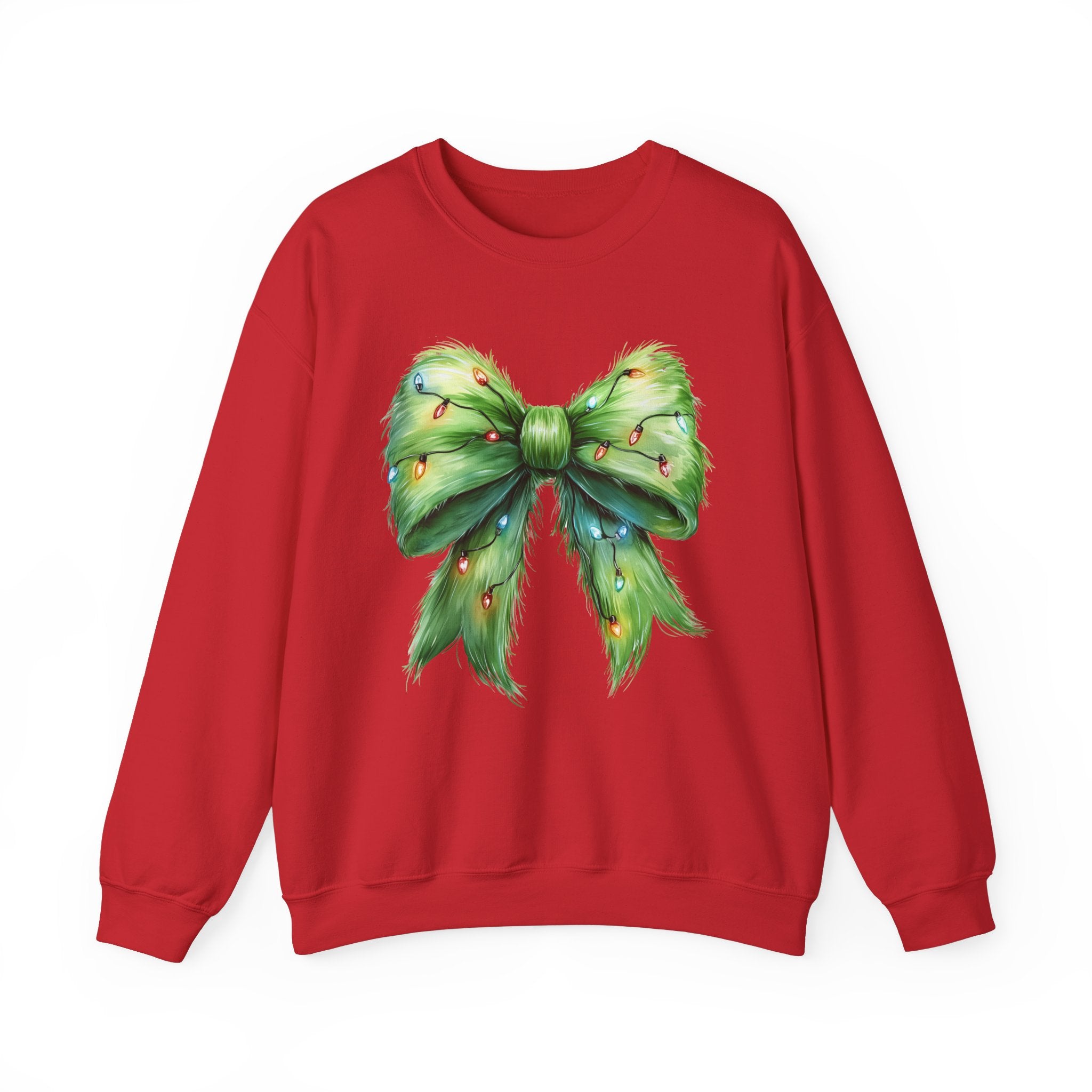 Grinchmas Bow: Festive Sweatshirt