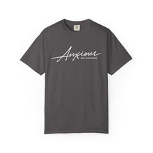 Load image into Gallery viewer, Anxious but Awesome T-Shirt - Snarky Mental Health Unisex Garment-Dyed T-shirt
