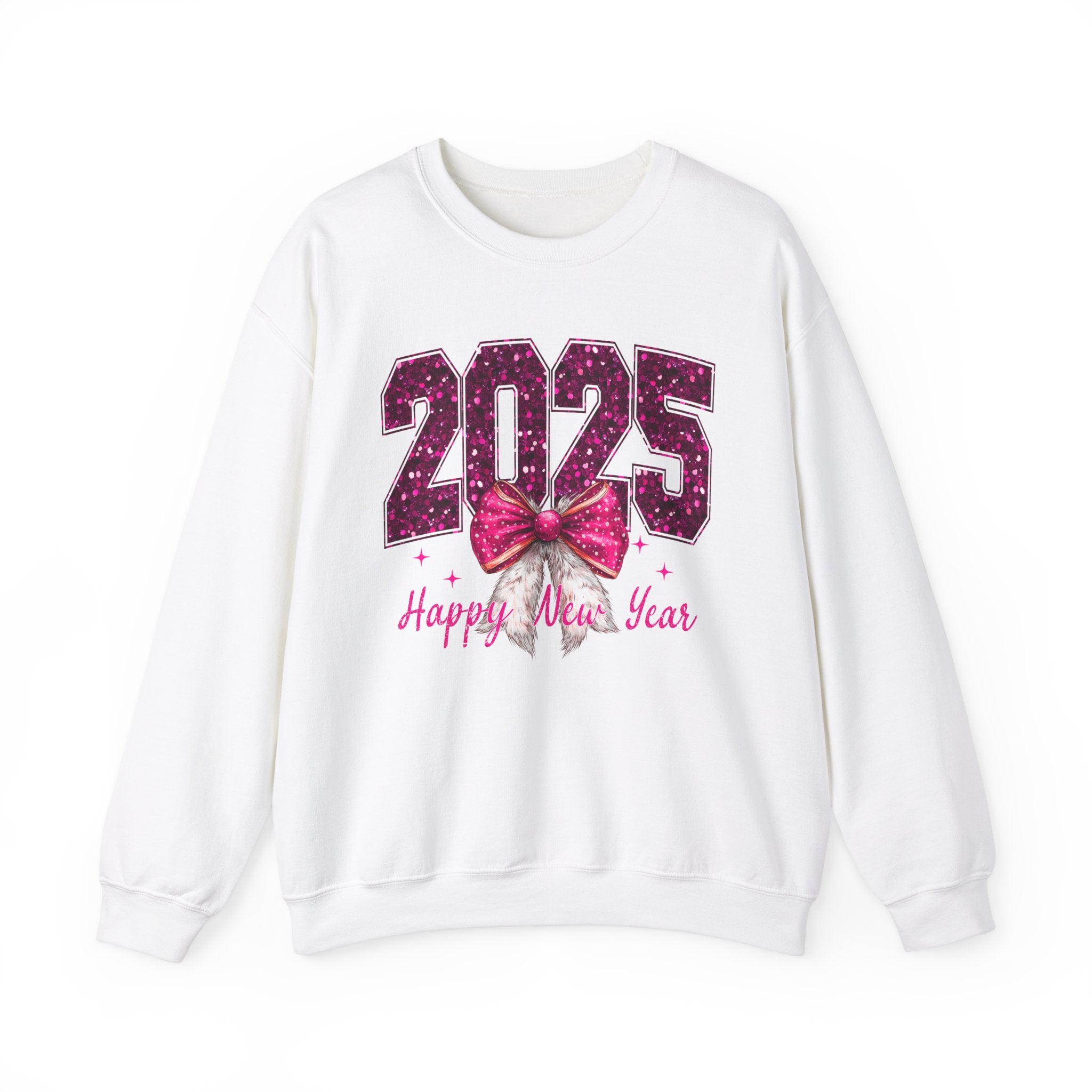 Cheers to 2025: Glitzy Bow Crewneck