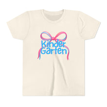 Load image into Gallery viewer, Kindergarten Tee - First Day of School Bow Design - Kids Softstyle Tee