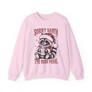 Feral Festive Raccoon: Sorry Santa Crewneck
