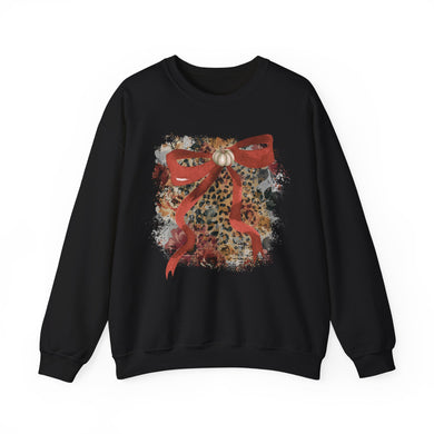 Fall Pumpkin Bow Crewneck Sweatshirt