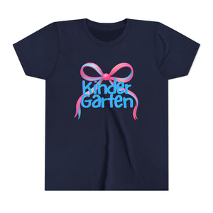 Kindergarten Tee - First Day of School Bow Design - Kids Softstyle Tee
