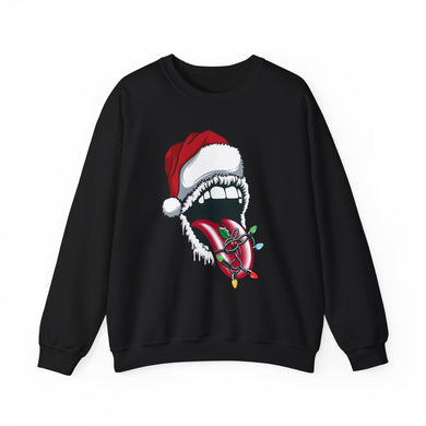 Rolling Stones Inspired Festive Christmas Crewneck Sweatshirt