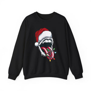 Rolling Stones Inspired Festive Christmas Crewneck Sweatshirt