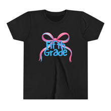 Load image into Gallery viewer, Fifth Grade Tee - First Day of School Bow Design - Kids Softstyle Tee