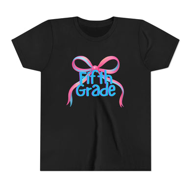 Fifth Grade Tee - First Day of School Bow Design - Kids Softstyle Tee