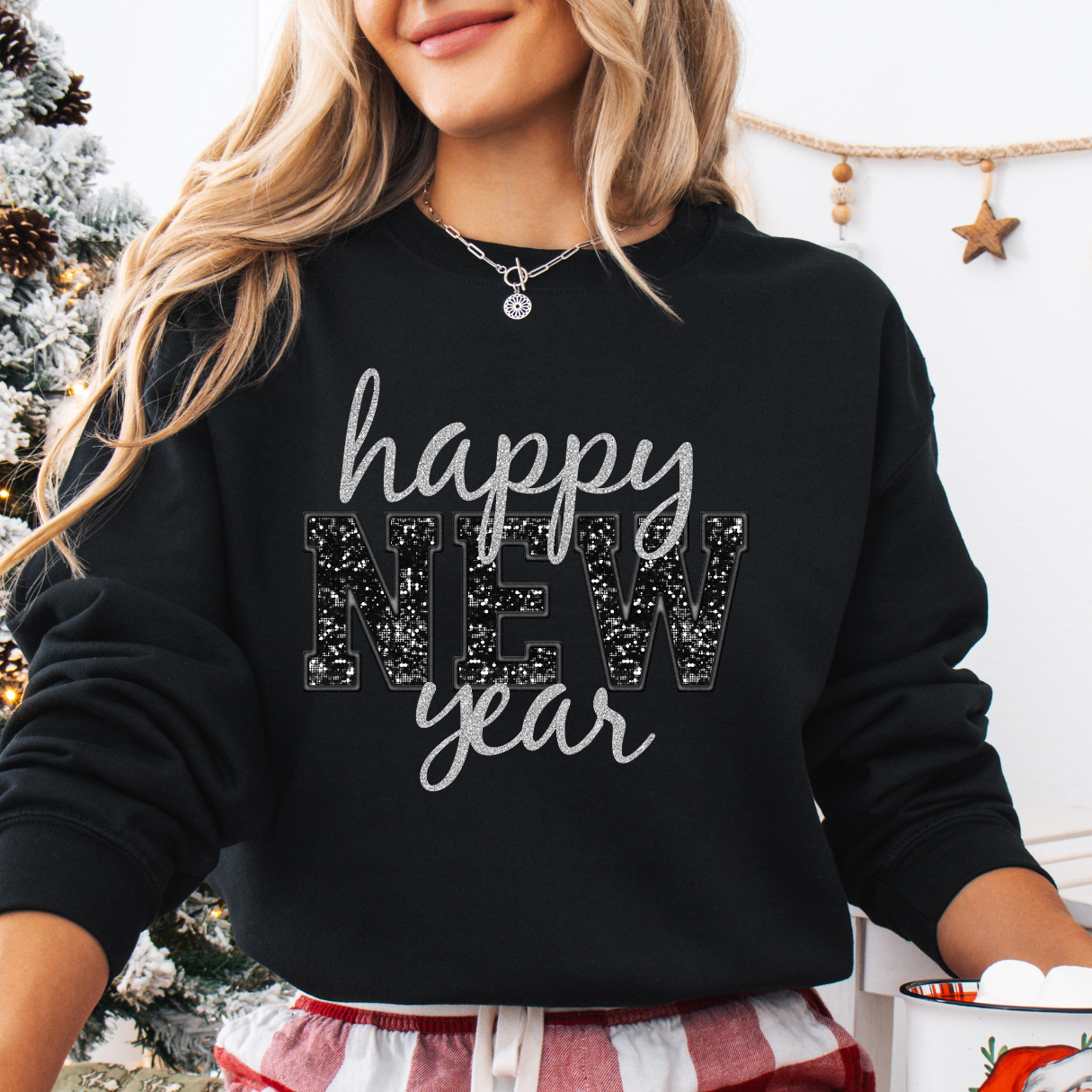 Midnight Sparkle: Happy New Year Crewneck