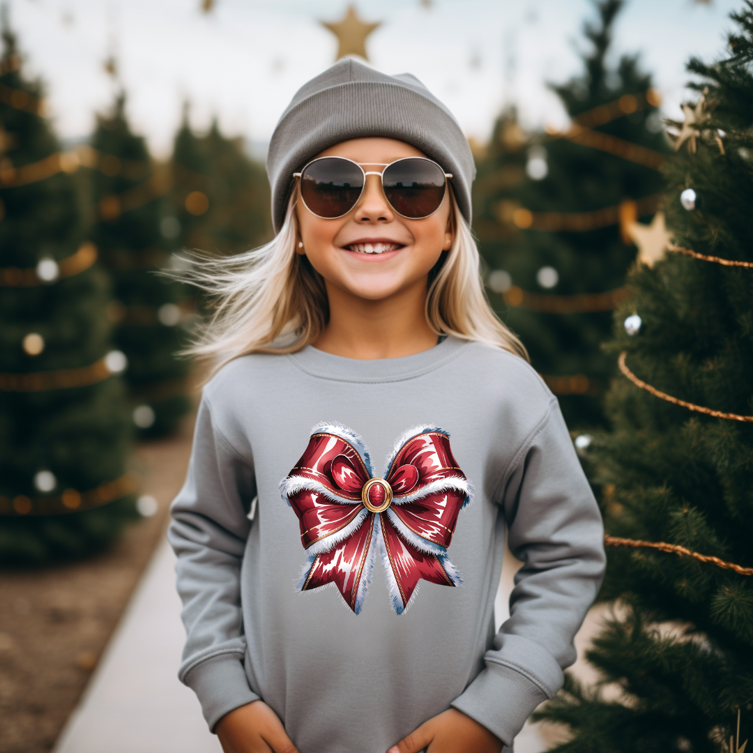 Santa's Chic Bow-tique YOUTH sweatshirt