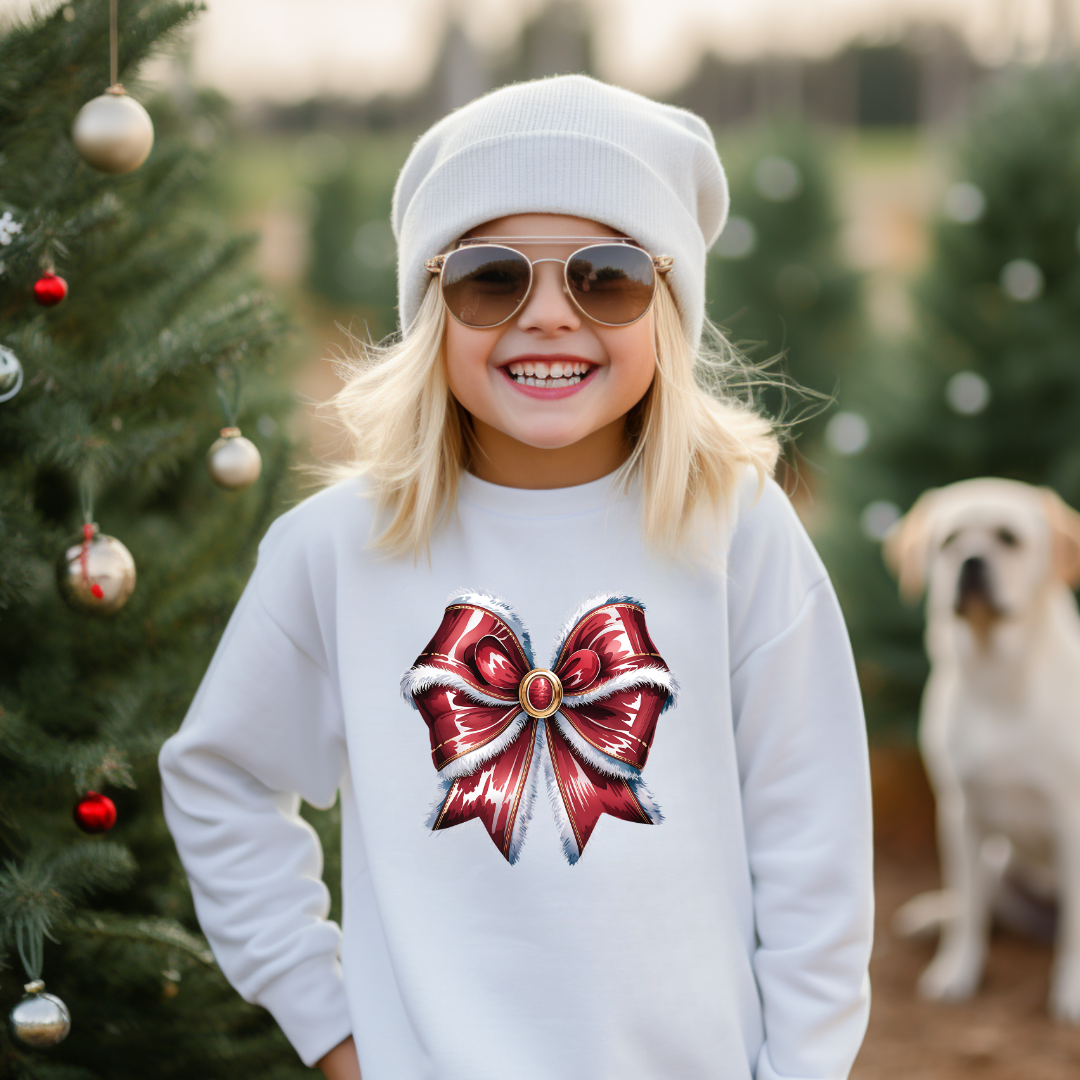 Santa's Chic Bow-tique YOUTH sweatshirt